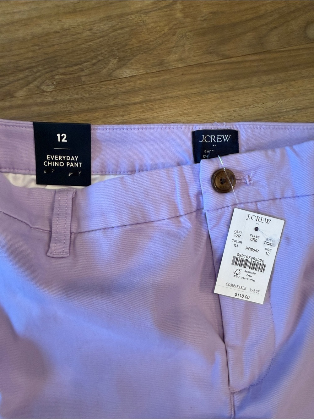 J. Crew Women’s Lavender Straight Chino Pants